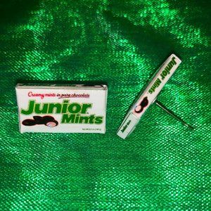 Handmade Candy Box Junior Mints Stud Earrings